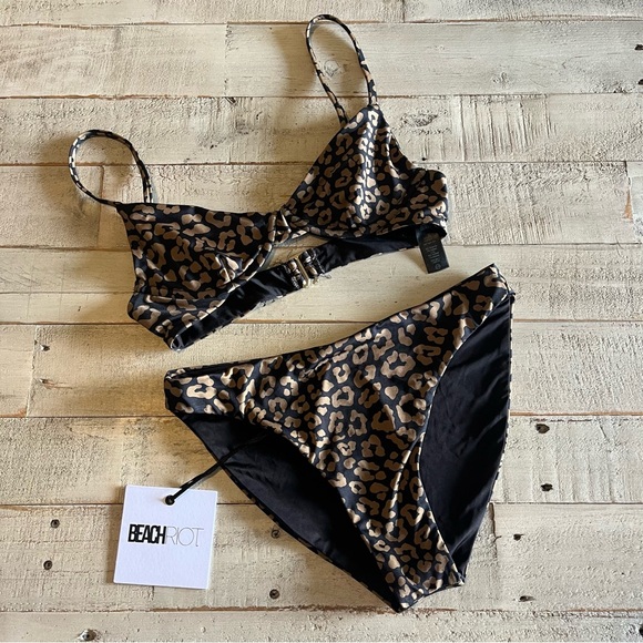 Beach Riot Leopard Bikini XS - Picture 2 of 11